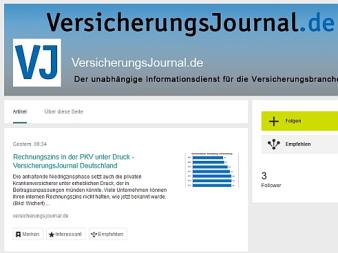 Das VersicherungsJournal bei Xing (Screenshot: Meyer)