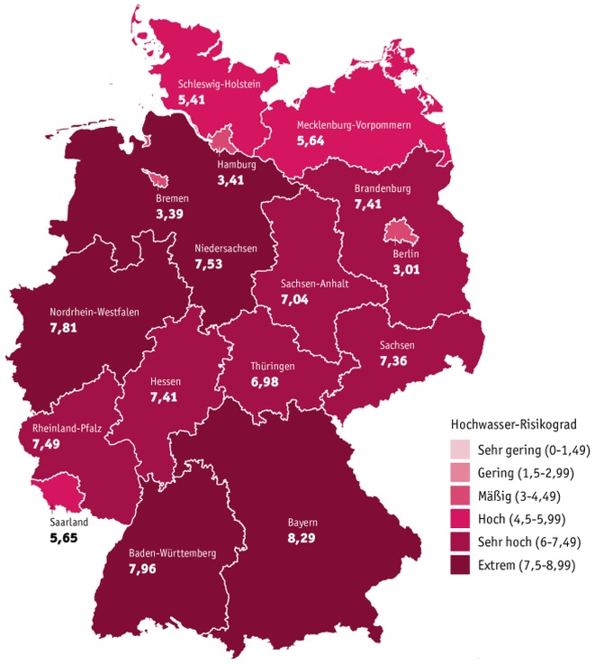 Quelle: Berechnungen des DUH aus Daten des GDV und des BfG, jeweils aus 2024 (Bild: DUH)